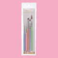 Pinceles  para diseños y difuminado set 5 unidades