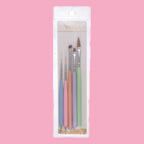 Pinceles  para diseños y difuminado set 5 unidades