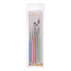 Pinceles  para diseños y difuminado set 5 unidades