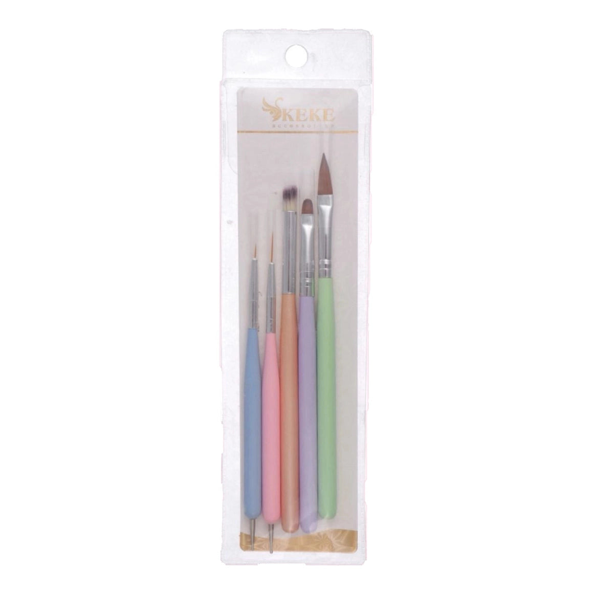 Pinceles  para diseños y difuminado set 5 unidades
